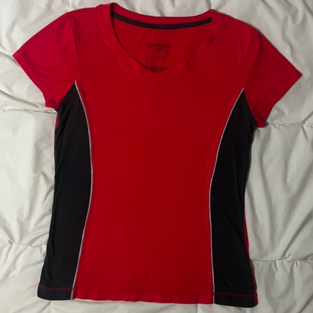 Danskin Hot Pink and Black Active Tee